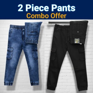 মিড ব্লু এবং ব্ল্যাক ডেনিম জিন্স প্যান্ট, ডাবল কম্বো অফার