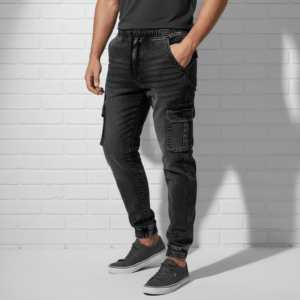 শ্যাডোই গ্রে ডেনিম কার্গো জিন্স প্যান্ট